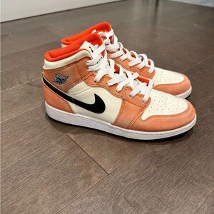 Nike Orange Jordan 1 Mid SE